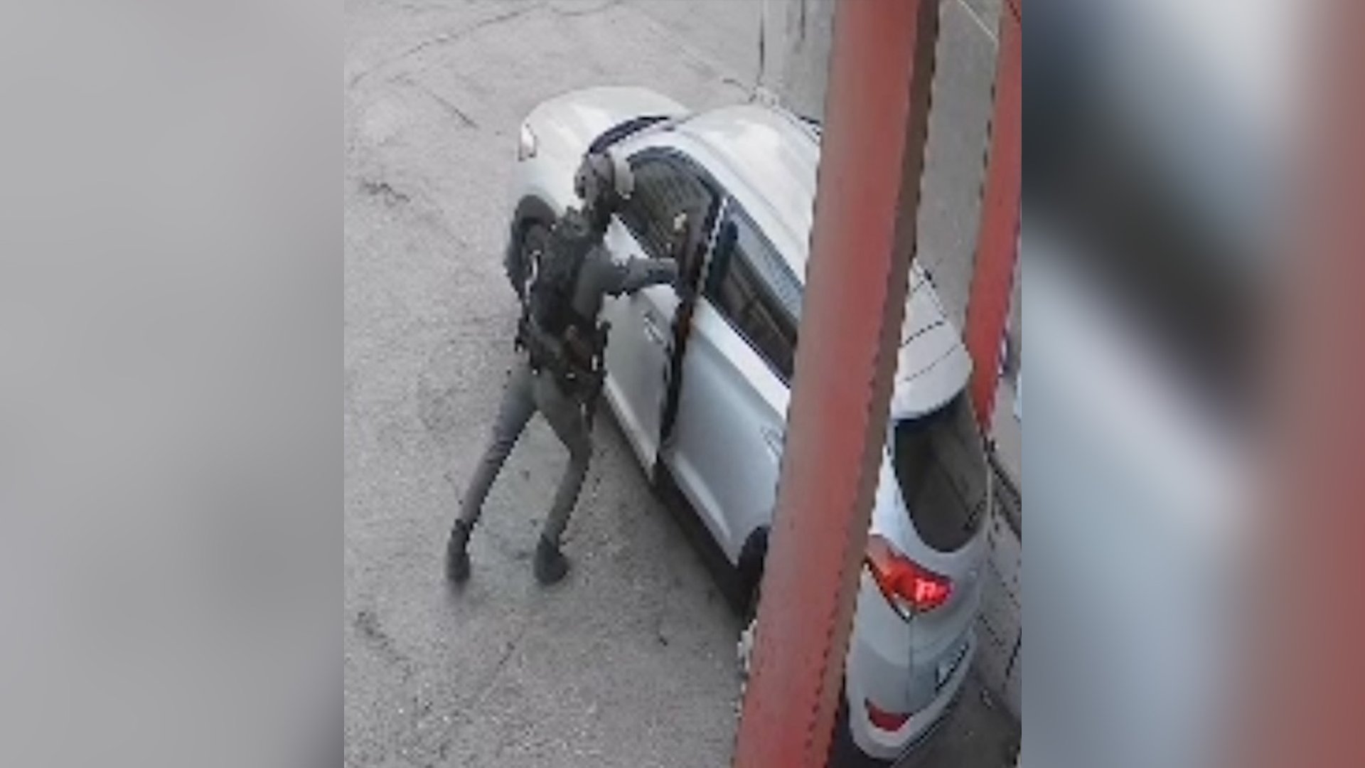 Moment Israeli soldier hurls stun grenade into Palestinians’ car