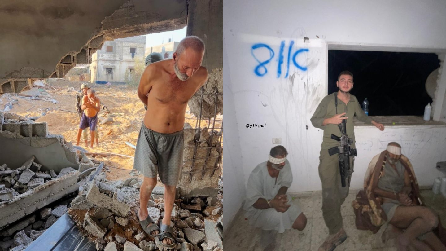 'Used as human bait': Leaked image shows elderly Palestinian men before execution by Israeli forces