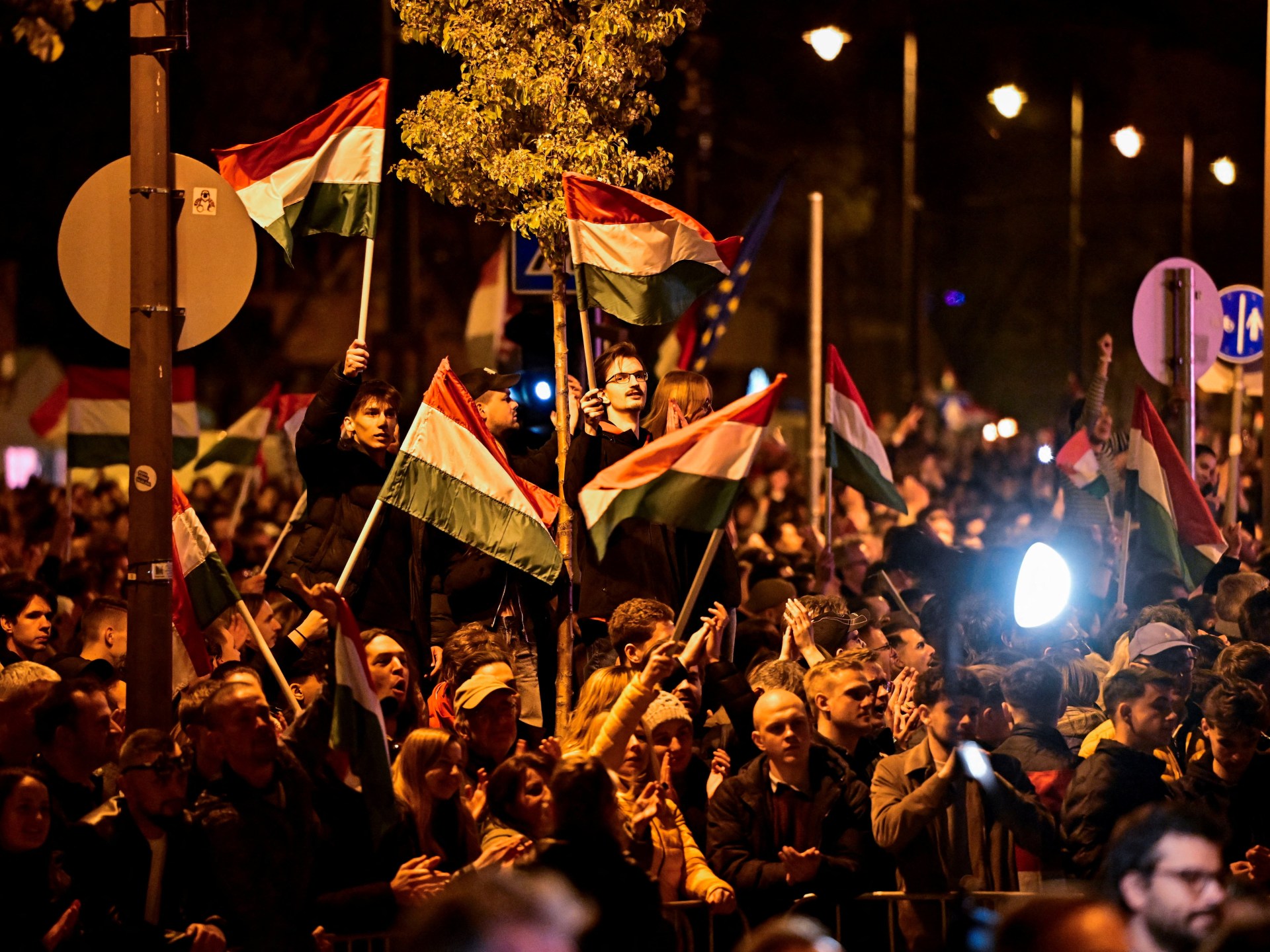 Celebrations in Hungary after Orban ousted in landmark election