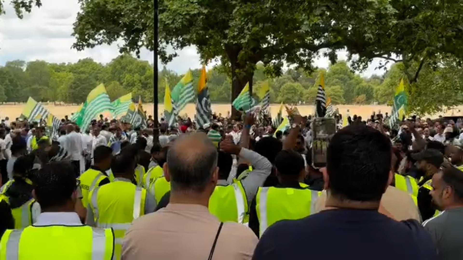 London protesters march through streets in solidarity with Azad Kashmir