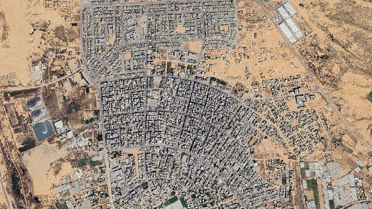 Satellite imagery shows erasure of southern Gaza as Israel expands control